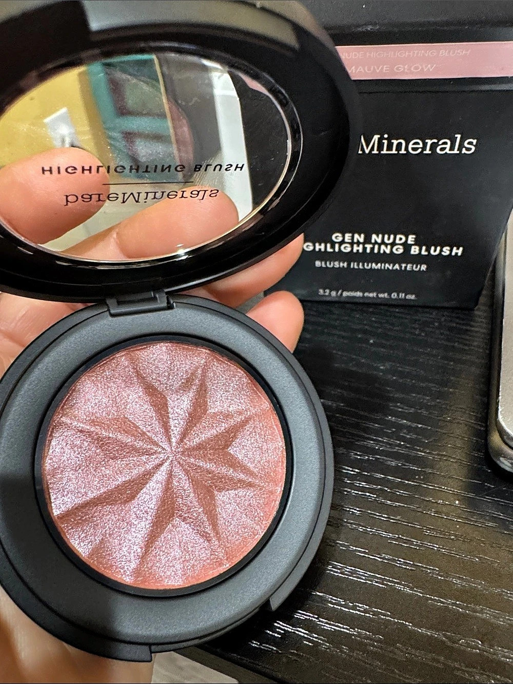 bareMinerals Gen Nude Highlighting Blush in Mauve Glow.